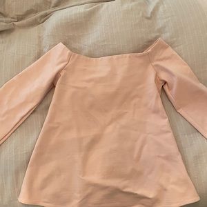 Hardly worn light pink tuckernuck off the shoulder top